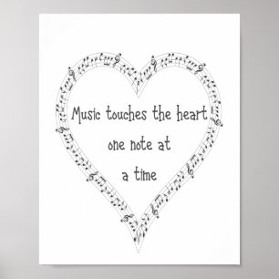 Poster La musique touche le coeur inspiré Citation