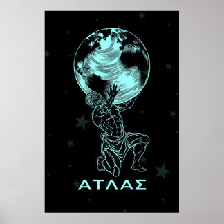 Poster La mythologie grecque Atlas Grèce antique