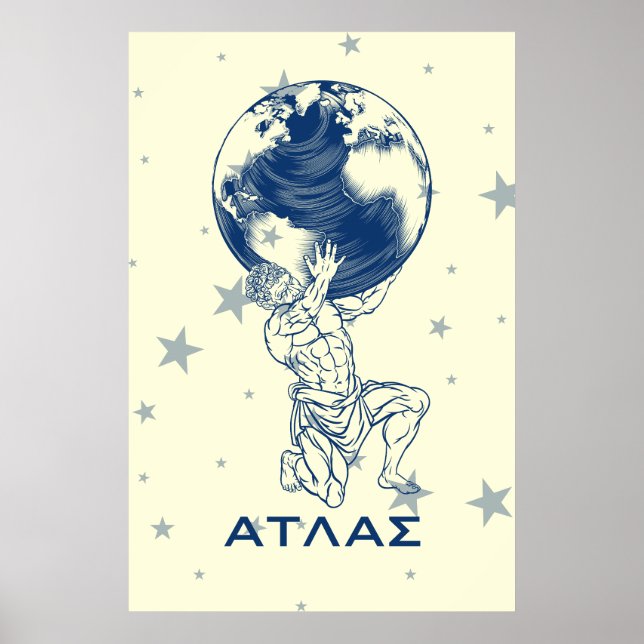 Poster La mythologie grecque Atlas Grèce antique (Devant)