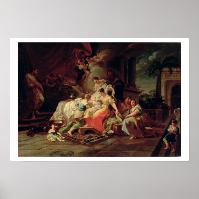 Poster La naissance de Marie, c.1753 (huile sur toile) (Devant)