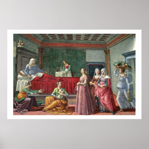 Poster La naissance de St John le baptiste (fresque)