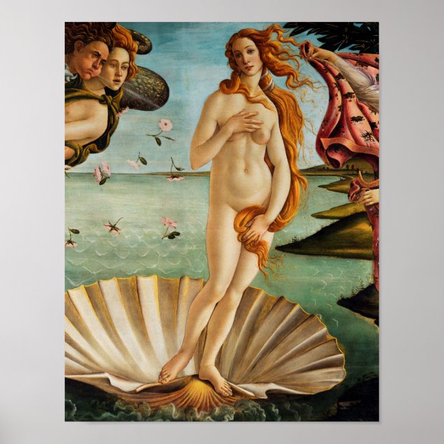 Poster La naissance de Vénus (détail), Sandro Botticelli (Devant)