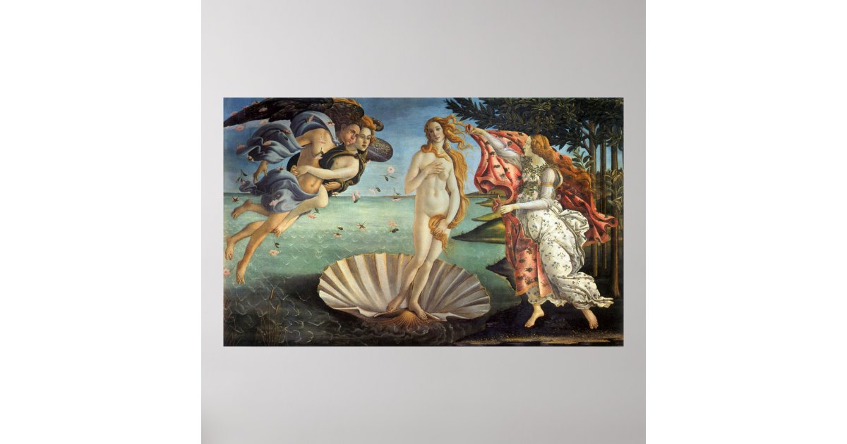 Poster La naissance de Vénus par Sandro Botticelli | Zazzle.ch