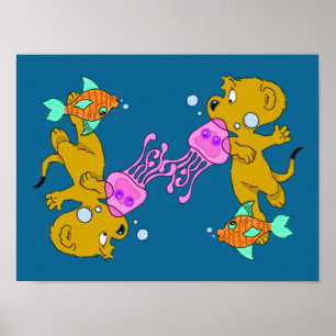Poster La natation de Ferald