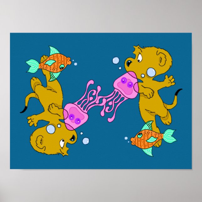 Poster La natation de Ferald (Devant)