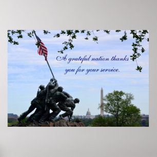 Poster La nation reconnaissante vous remercie de votre