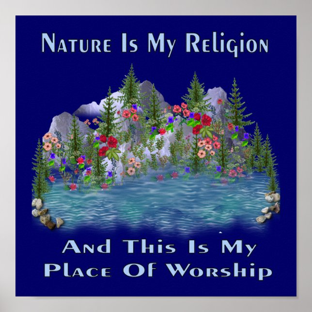 Poster La Nature Est Ma Religion (Devant)