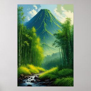 Poster La nature, le volcan endormi