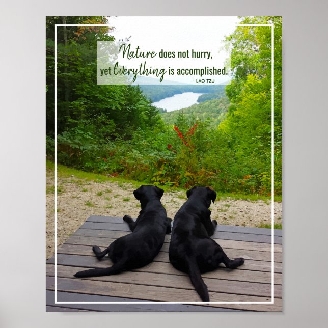 Poster La nature ne se dépêche pas - Citation inspirée de (Devant)