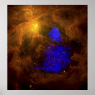 Poster La nébuleuse Orion dans l'infrarouge