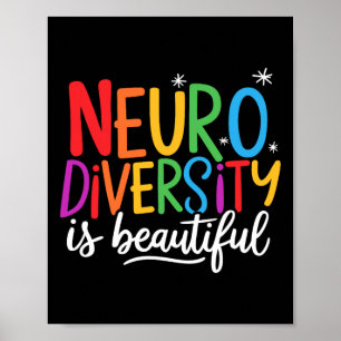Poster La neurodiversité est belle Sped Adhd Autisme Sens