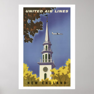 Poster La Nouvelle-Angleterre des années 50 en automne, v