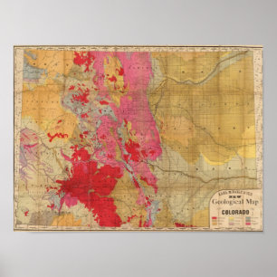 Poster La nouvelle carte géologique de Rand McNally