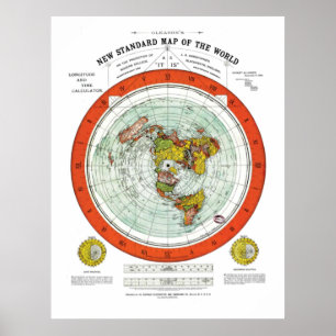 Poster La nouvelle carte standard de l'affiche mondiale d