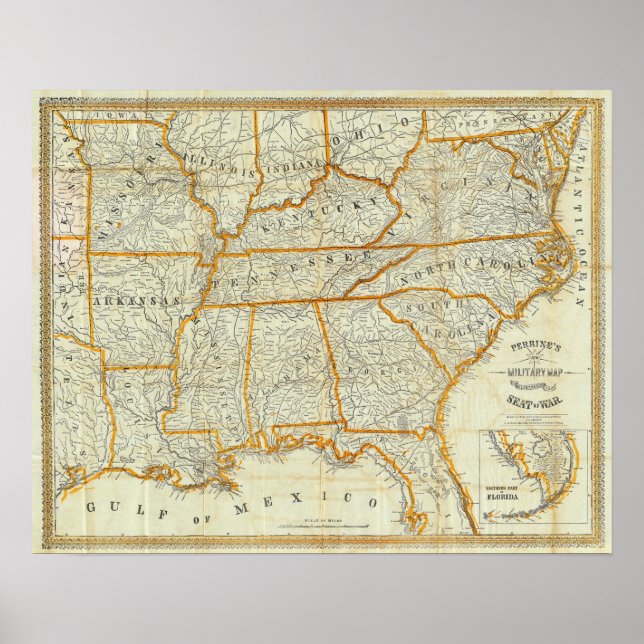 Poster La nouvelle carte topographique de la guerre de Pe (Devant)