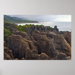 Poster La Nouvelle Zélande : Roches de crêpe