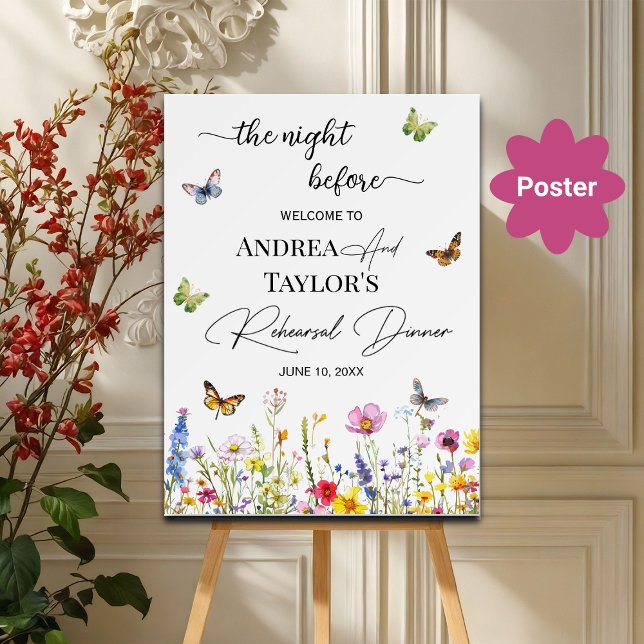 Poster La nuit avant l'accueil des Mariages Fleur sauvage (Créateur téléchargé)