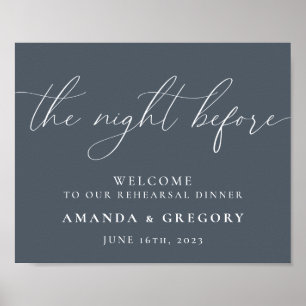 Poster La Nuit Avant Le Dîner De Répétition Mariage
