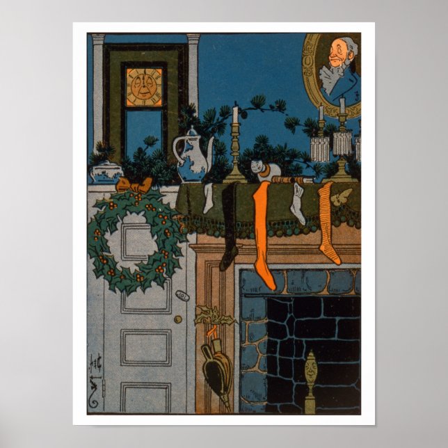 Poster La nuit avant Noël par Denlow, 1903 (couleur (Devant)