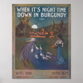 Poster La nuit en Bourgogne