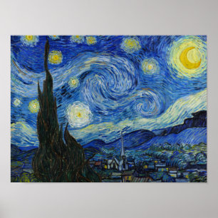 Poster La nuit étoilée, 1889 par Vincent van Gogh