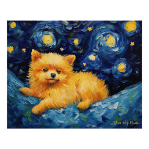 Poster La nuit étoilée - Chien Chien Chien Chien Chien Ch