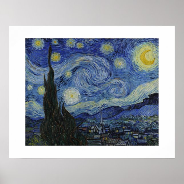 Poster La nuit étoilée de Van Gogh (Devant)