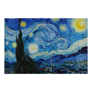 Poster La nuit étoilée de Vincent Van Gogh (1889)