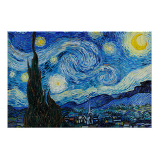Poster La nuit étoilée de Vincent Van Gogh (1889)