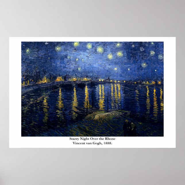 Poster La nuit étoilée de Vincent van Gogh sur le Rhône (Devant)