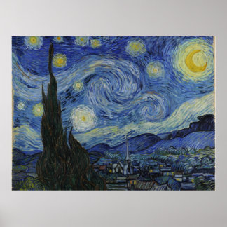 Poster La nuit étoilée - Van Gogh (1888)