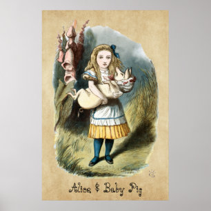 Poster La Nursery Alice, bébé cochon au pays des merveill