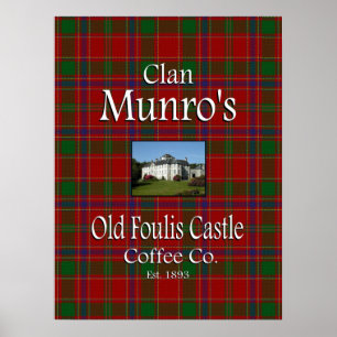 Poster La Old Foulis Castle Coffee Co de Clan Munro.