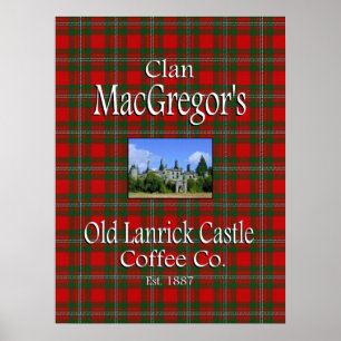 Poster La Old Lanrick Castle Coffee Co de Clan MacGregor.