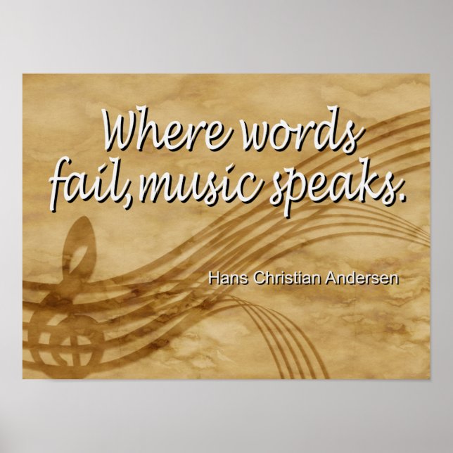 Poster Là où les mots échouent, la musique parle (Devant)