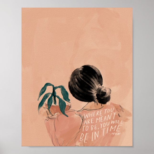 Poster "Là où vous êtes censés être, vous serez à l'heure (Devant)