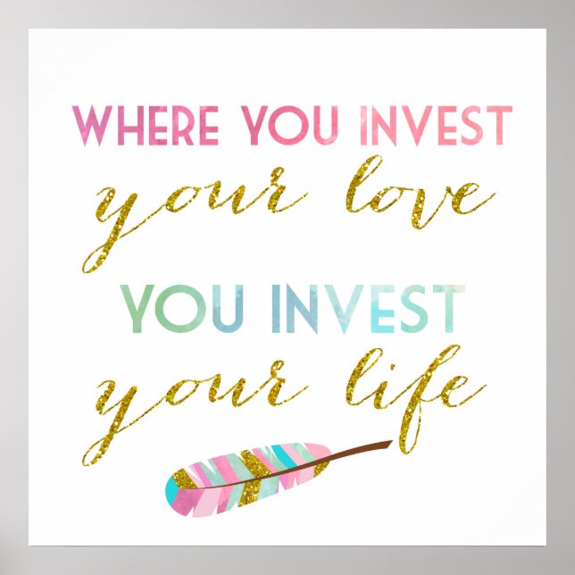 Poster Là où vous investissez votre amour, vous investiss (Devant)