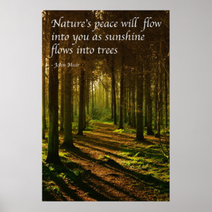 Poster 'La paix de la nature coulera en vous' citation J