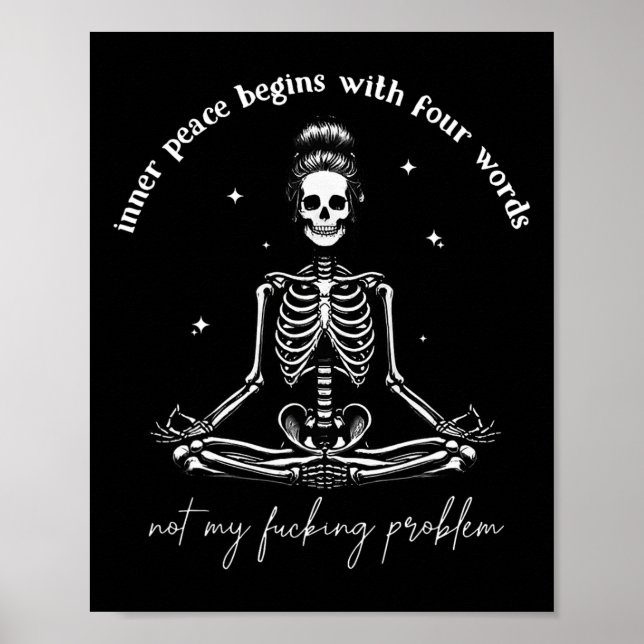 Poster La Paix Intérieure Commence Avec Quatre Mots Pas M (Devant)
