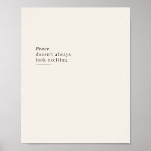 Poster La paix n'est pas toujours excitante