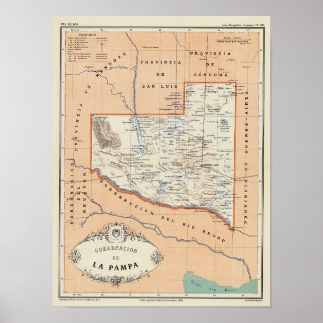Poster La Pampa, Argentine (Devant)