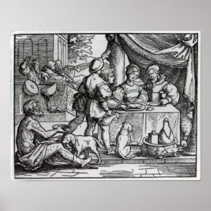 Poster La parabole de Lazarre et de piqués