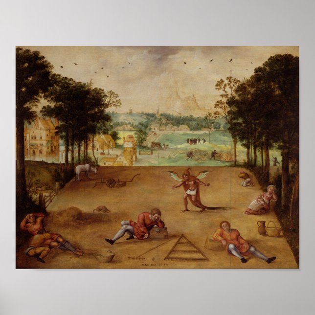 Poster La parabole du blé et des Tares, 1540 (Devant)