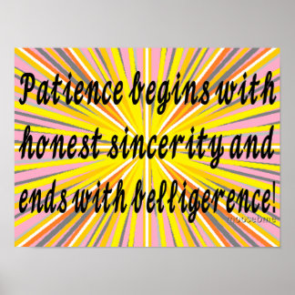 Poster La patience commence et se termine par
