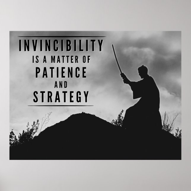 Poster La patience de l'invincibilité - Inspirationnel (Devant)