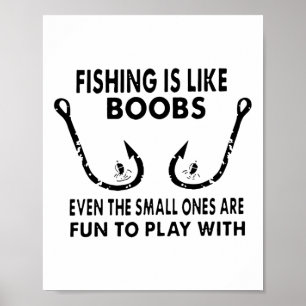 Poster La pêche est comme les seins, même les petits sont