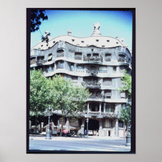 Poster La Pedrera ou Casa Mila, 1905-10