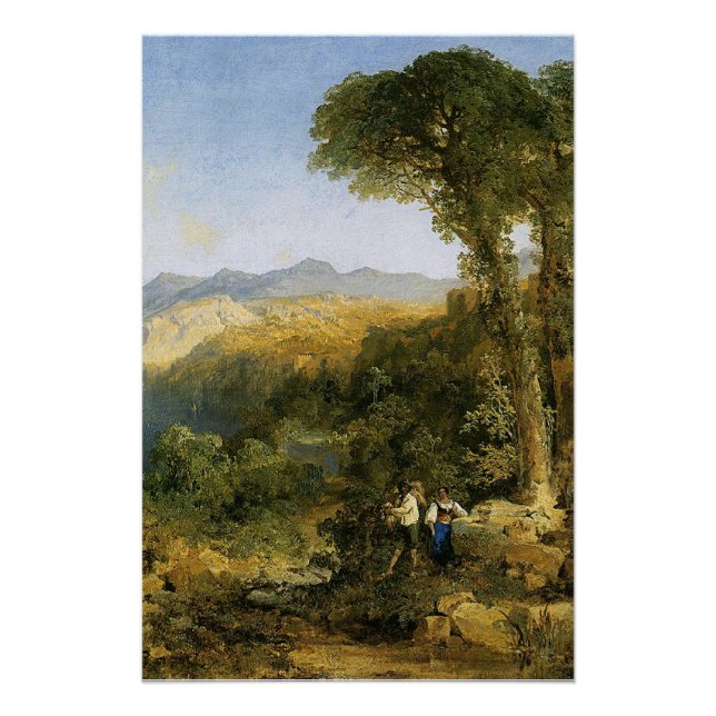 Poster La peinture de Thomas Moran, Côte Amalfi, (Devant)