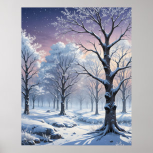 Poster La peinture des merveilles d'hiver