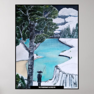 Poster La peinture du pêcheur par Alfred Fox